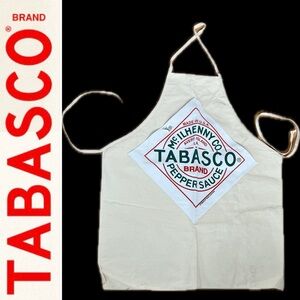 🌶️ Tabasco Chef Bib Apron Bottle Canvas Grilling Kitchen Apron | Green & Red